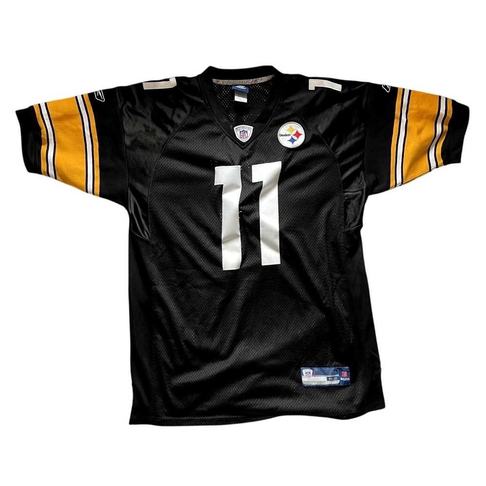 Reebok Mike Logan Pittsburgh Steelers NFL Stitched Jersey Black Size 52